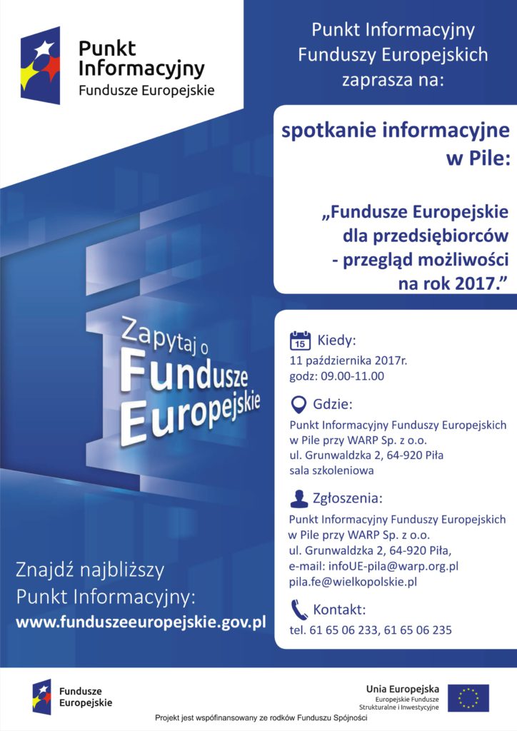 Fundusze Europejskie Dla Przedsiębiorców - UM Oborniki