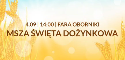 Dożynkowa Msza Święta już w tę niedzielę