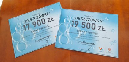 Aktualności - Gmina Oborniki z dofinansowaniami z programu „Deszczówka”